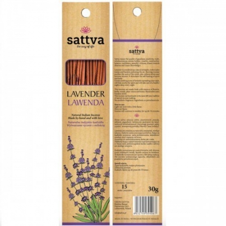 SATTVA AYURVEDA Kadzidełka INCENSE LAVENDER 30G LAWENDA